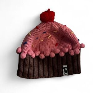 Neff Pink Cupcake Beanie with Red Cherry